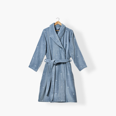 Bathrobe man cotton Zephyr baltic marine