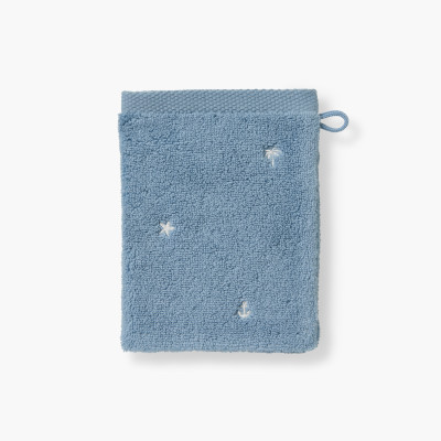 Gant de toilette coton Zéphire baltique marin