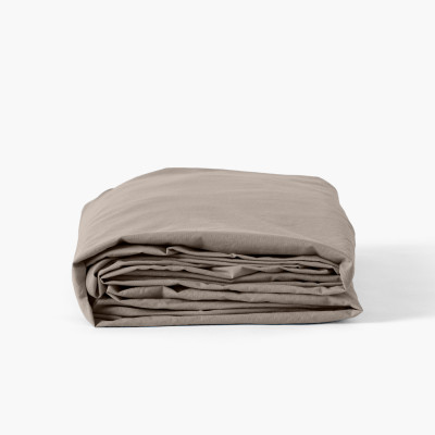 Drap housse coton lavé Songe grège