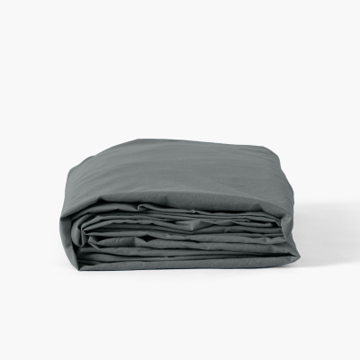 Songe fitted sheet ash khaki washed cotton