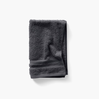 Lola II slate cotton guest towel