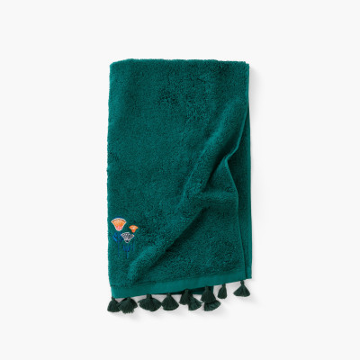 Serviette de toilette coton Papyrus émeraude