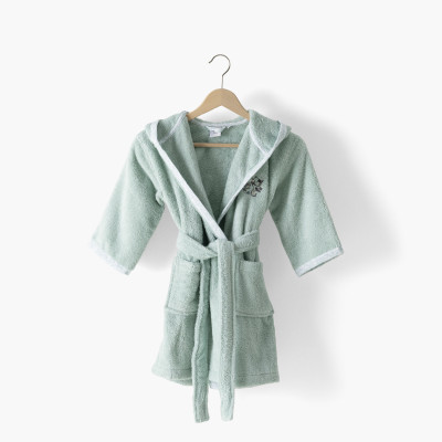 Peignoir bébé coton bio Jardine amande