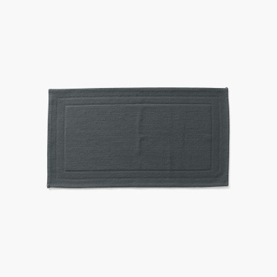 Tapis de bain bouclette de coton biologique Source fusain