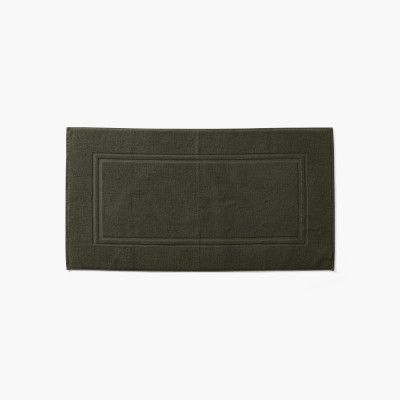 Lola II khaki green cotton bathmat