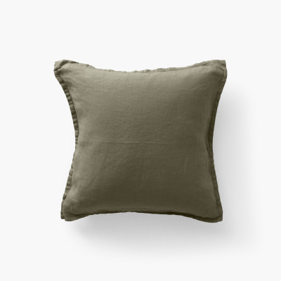 Housse de coussin lin lavé Songe bocage