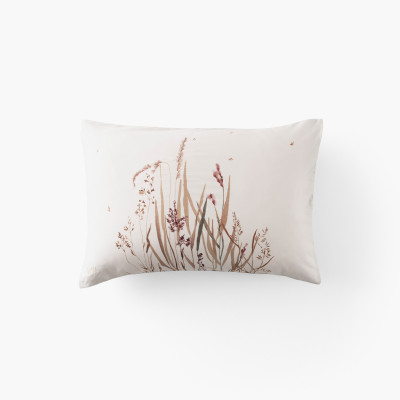 Aura rectangular satin cotton pillowcase