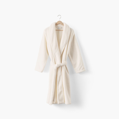 Romy ivory women's fleece robe