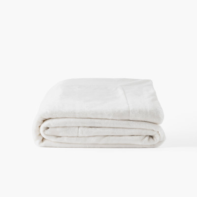 Oslo ivory fleece blanket