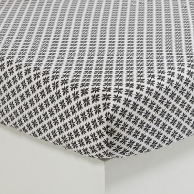 Drap housse percale de coton Tiles