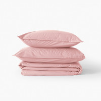 Parure de lit coton Neo rose tendre