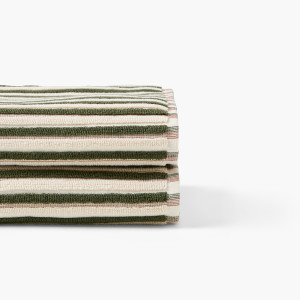 Drap de bain coton double face Combo kaki et écorce