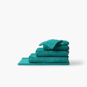 Parure de bain coton bio Bundi émeraude