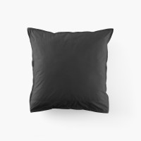 Taie d'oreiller carrée coton Neo anthracite