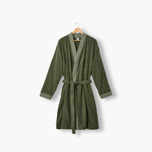 Peignoir homme coton Ephelia vert de gris