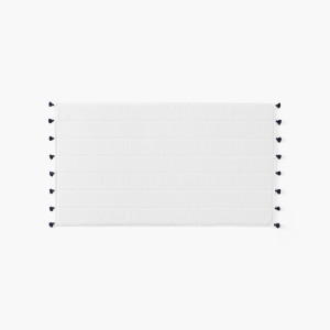Tapis de bain coton et viscose de bambou Demi Lune blanc