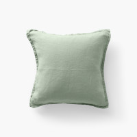 Housse de coussin lin lavé Songe eucalyptus