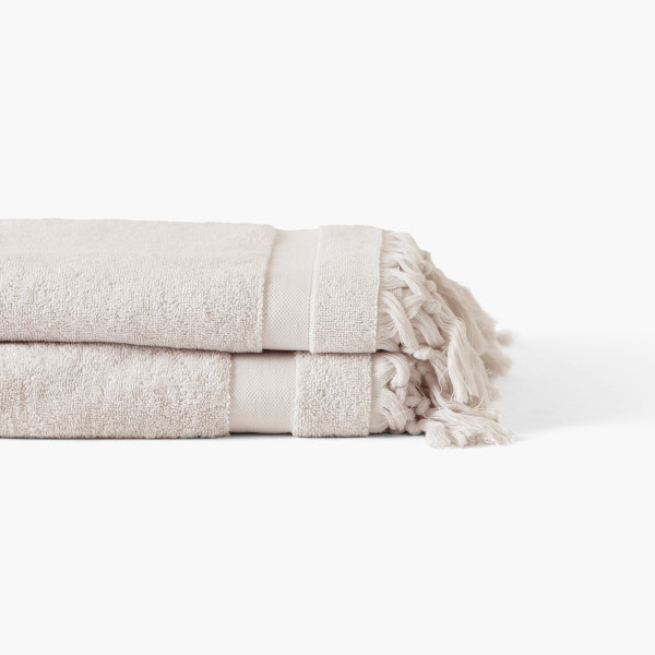 Madeleine craie cotton terry bath towel
