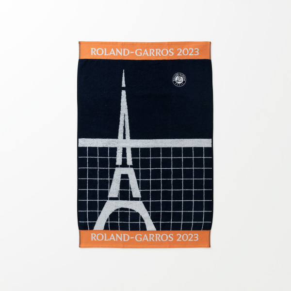 Beach towel organic cotton Roland-Garros 2023 navy
