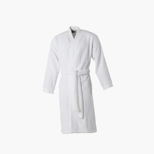 Roméo white soft cotton bathrobe for men