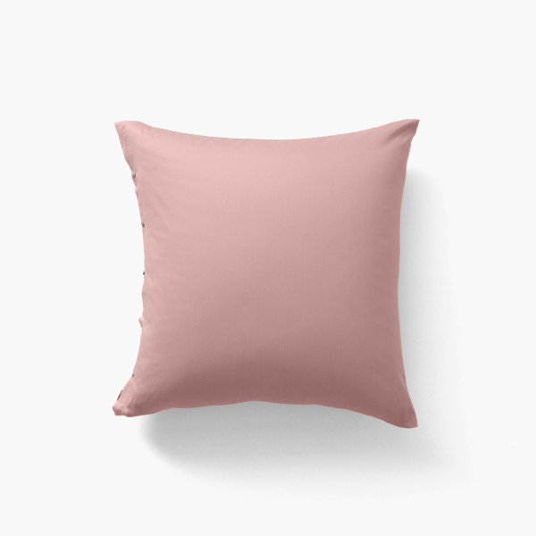 Quartz blush organic washed cotton satin square pillowcase