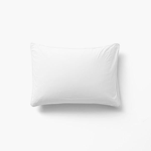 Rectangular pillowcase in pure organic washed cotton Souffle white