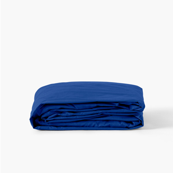Neo ultramarine cotton percale fitted sheet