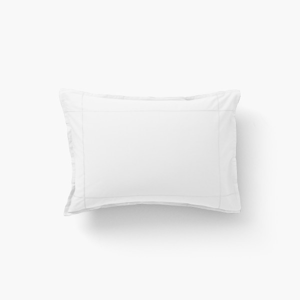 Neo white cotton percale rectangular pillow case