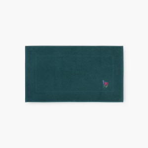 Tapis de bain coton et lyocell Grasse émeraude