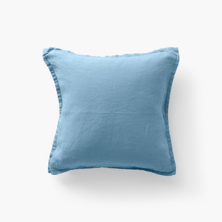 Baltic blue Songe washed linen cushion cover