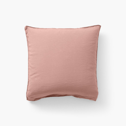 Songe ash pink square washed linen pillowcase