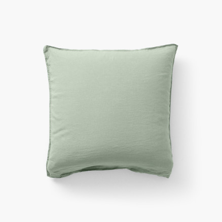 Songe Eucalyptus square pillow case in washed linen and cotton