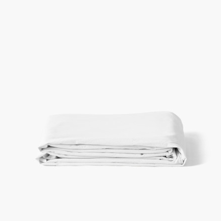 Souffle white bed sheet in pure organic washed cotton