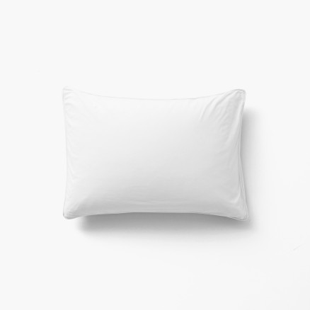 Souffle white in pure organic washed cotton rectangular pillowcase