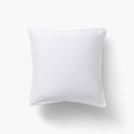 Prestige white satin cotton jacquard square pillowcase