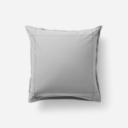 Neo grey cotton percale square pillowcase