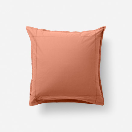 Neo terracotta cotton percale square pillowcase