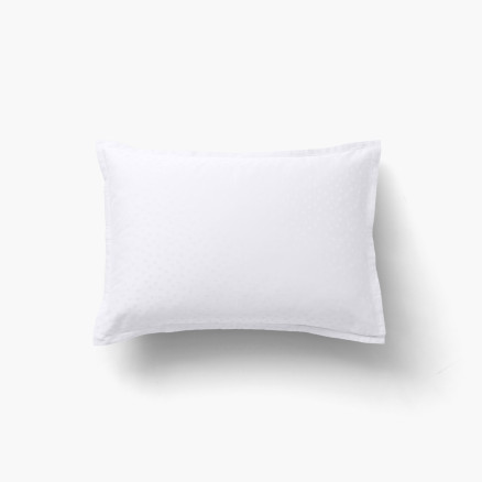 Prestige white satin cotton jacquard rectangular pillowcase