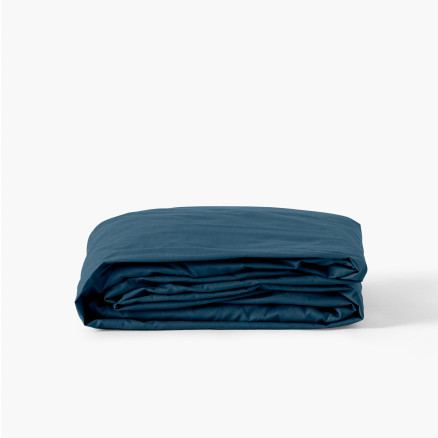 Neo cotton percale fitted sheet Prussian blue