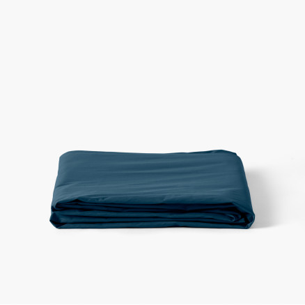 Drap de lit percale de coton Neo bleu prusse