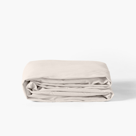 Fitted sheet pure organic washed cotton Souffle vanille