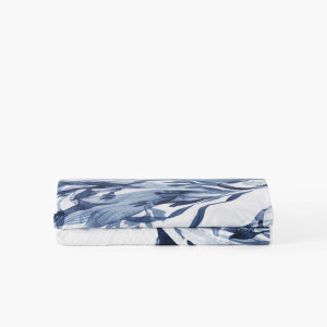Demi Lune navy cotton sheet
