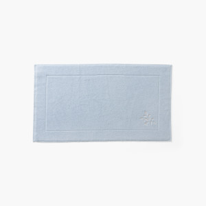 Equinoxe frost blue cotton bath mat