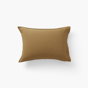 Songe bronze rectangular pillow case in washed cotton and linen