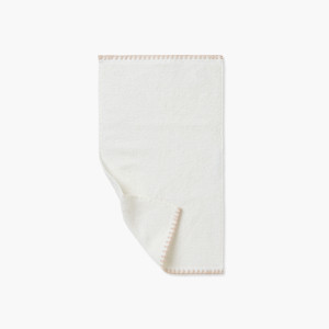 Serviette invité coton bio Opalys ivoire