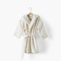 Children's bathrobe ZEPHIRE Ivory/heart
