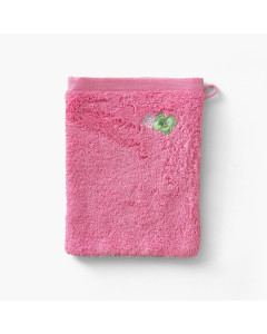 Gant de toilette coton et viscose de bambou Eloges rose