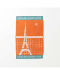 Serviette de plage joueur•se coton bio Roland-Garros 2023 terre battue