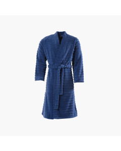 Peignoir homme coton kimono Bukhara bleu