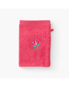 Gant de toilette coton Protea rose pitaya
